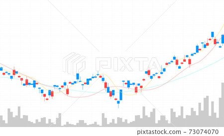 在白色背景上的金融工具交易圖表 73074070
