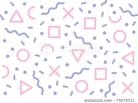 Seamless pattern of geometric patterns of various shapes Seamless pattern of geometric patterns of various shapes 73074331