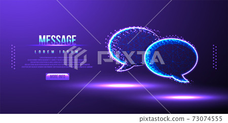message, bubble speech low poly wireframe vector illustration message, bubble speech low poly wireframe vector illustration 73074555