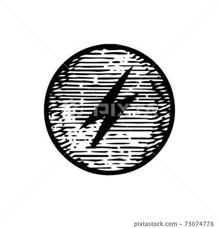 Hand Drawn light bolt icon vector illustration isolated on white 73074778