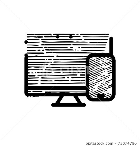 Hand Drawn computer storage icon vector illustration isolated o Hand Drawn computer storage icon vector illustration isolated o 73074780