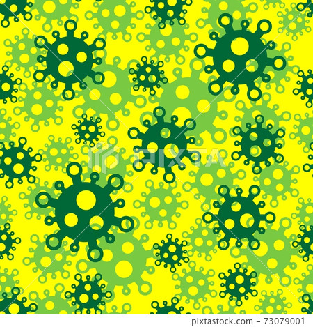 Seamless pattern with coronavirus symbols.... - Stock Illustration ...
