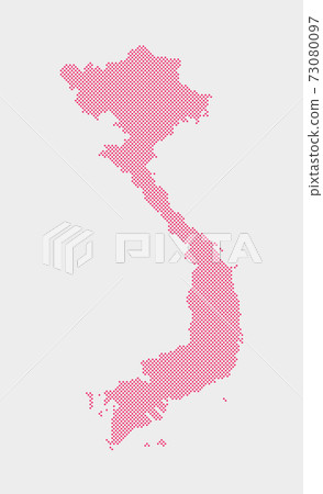 Vector map Vietnam made dots country template Vector map Vietnam made dots country template 73080097