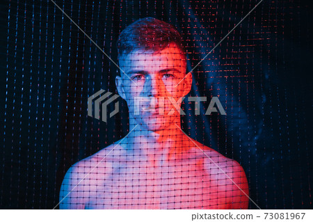 man discrimination social equality guy mesh fence 73081967