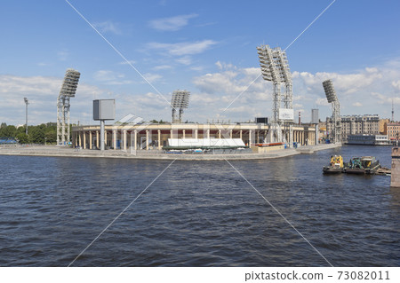 View of the Petrovsky Stadium from the Tuchkov Bridge in St. Petersburg View of the Petrovsky Stadium from the Tuchkov Bridge in St. Petersburg 73082011