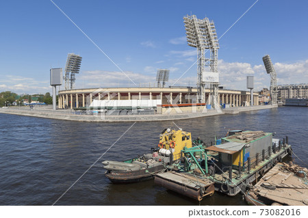 View of the Petrovsky Stadium from the renovated Tuchkov Bridge in St. Petersburg View of the Petrovsky Stadium from the renovated Tuchkov Bridge in St. Petersburg 73082016