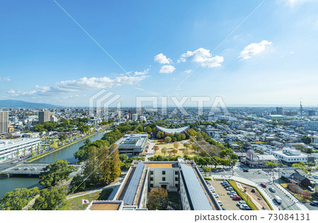 佐賀縣佐賀市從佐賀縣廳Ob望台向東看的佐賀市市容 佐賀縣佐賀市從佐賀縣廳Ob望台向東看的佐賀市市容 73084131