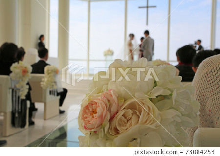 back rear view of couple in the church back rear view of couple in the church 73084253