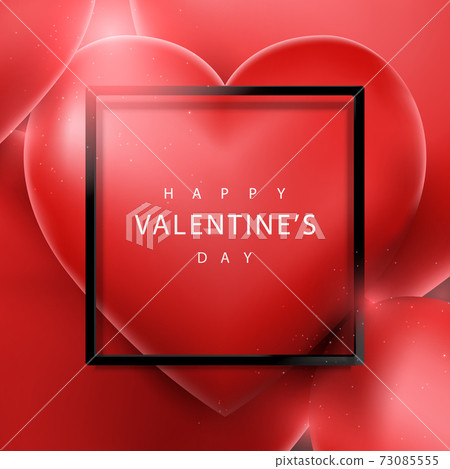 Valentines Day and Wedding background. 3d red... - Stock Illustration ...