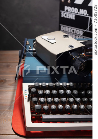 writer or screenwriter concept from vintage retro typewriter 73085728