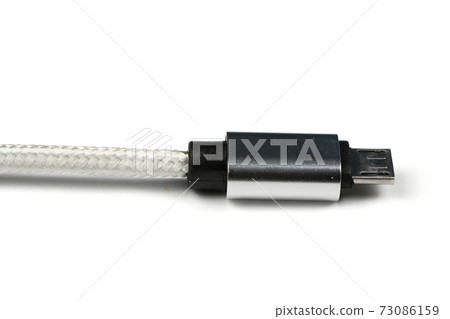 Closeup USB cable Closeup USB cable 73086159