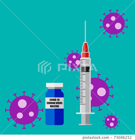 Coronavirus vaccine vector background. Coronavirus vaccine vector background. 73086252