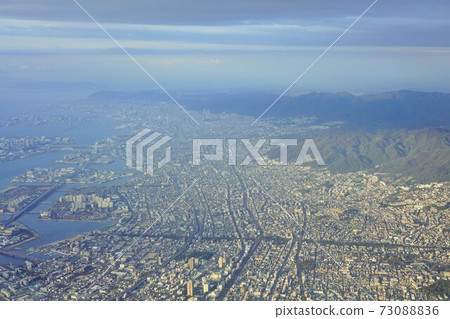 Aerial view between Hanshin (Nishinomiya-Ashiya-Kobe area) 73088836