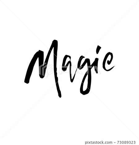 Magic. Modern dry brush handdrawn lettering. Vector illustration. 73089323