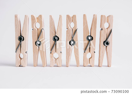Set of clothespins isolated on white background Set of clothespins isolated on white background 73090100