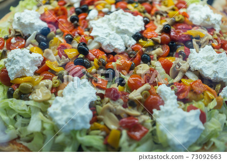 Pizza closeup Pizza closeup 73092663