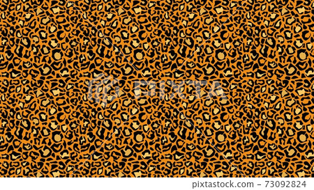 Leopard leather tracery background. Yellow panther spots with black jaguar outlines in orange cheetah. Leopard leather tracery background. Yellow panther spots with black jaguar outlines in orange cheetah. 73092824