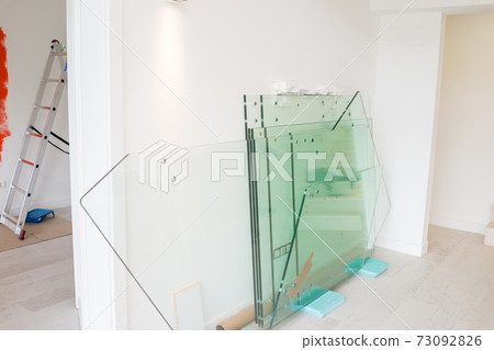Glass pieces ready for construction 73092826