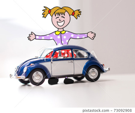 Retro old toy car Retro old toy car 73092908