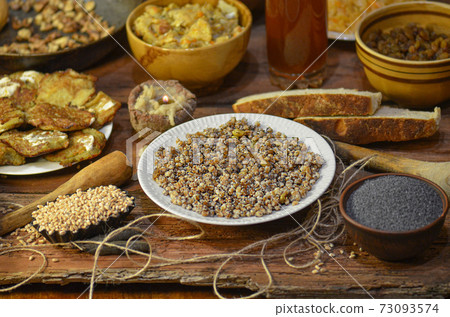 Traditional Christmas dish kutya. Traditional Slavic holiday dish 73093574