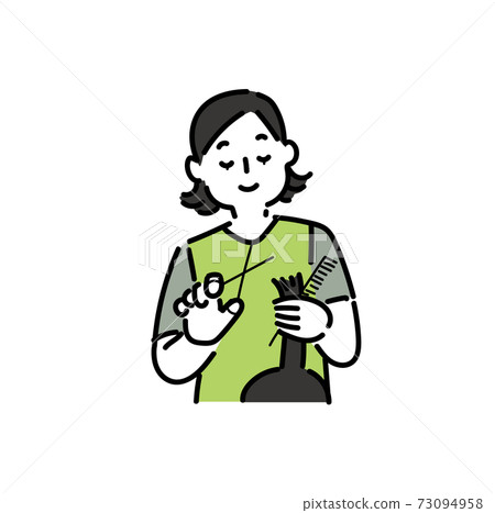 A woman in her twenties working as a beautician 73094958