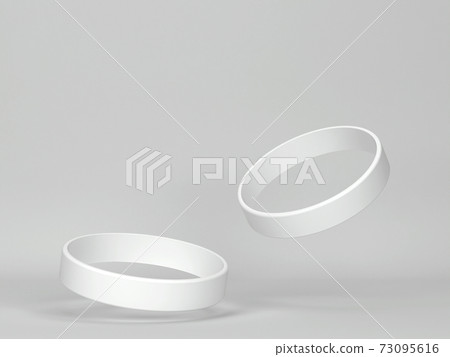 Blank rubber wristband mockup 73095616