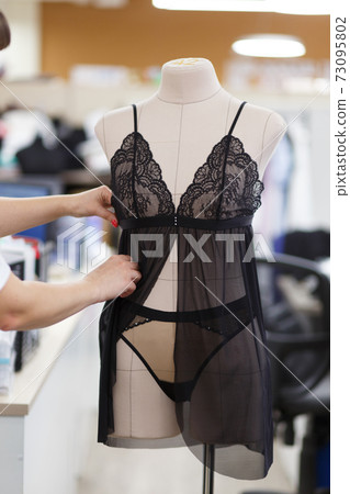 Beautiful female underwear on a mannequin Beautiful female underwear on a mannequin 73095802