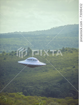 Unidentified Flying Object And Mountain Ranges 73096432