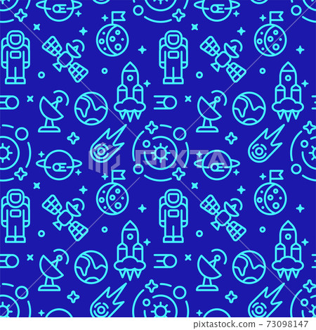 space symbols seamless pattern 73098147