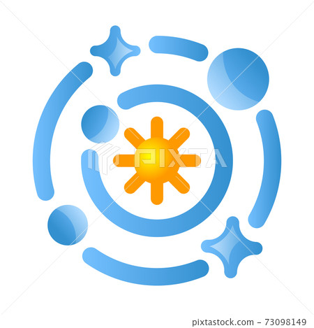 solar system icon solar system icon 73098149