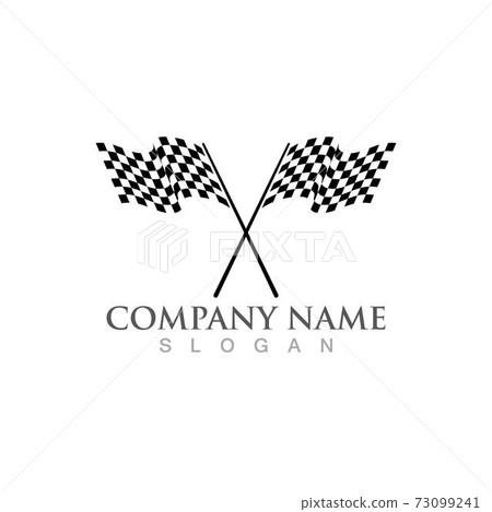 Race flag logo and symbol design Race flag logo and symbol design 73099241
