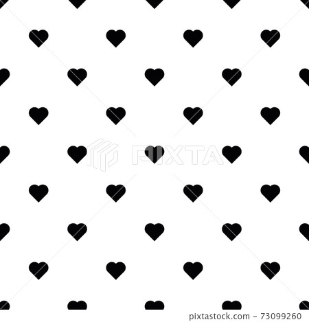 Black heart seamless pattern - Stock Illustration [73099260] - PIXTA