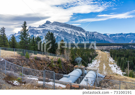 TransAlta Cascade hydro power plant. Located on the Cascade River in Banff National Park, Canadian Rockies. AB, Canada. 73100191