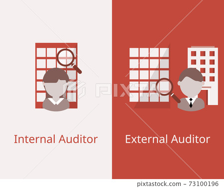 Internal Auditor VS External Auditor Vector Stock Illustration   73100196 