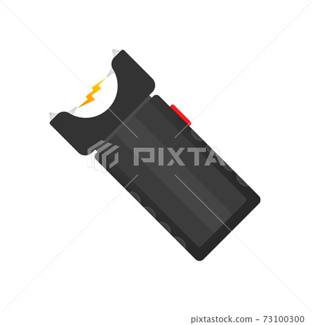 Cartoon stun gun. Protection symbol. Vector stock illustration. 73100300