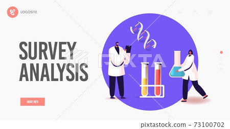 Scientists Characters Scientific Work Landing Page Template. Medicine Testing. Geneticists Working with Dna and Flasks Scientists Characters Scientific Work Landing Page Template. Medicine Testing. Geneticists Working with Dna and Flasks 73100702