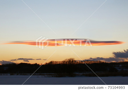 冬天日落天空 冬天日落天空 73104993