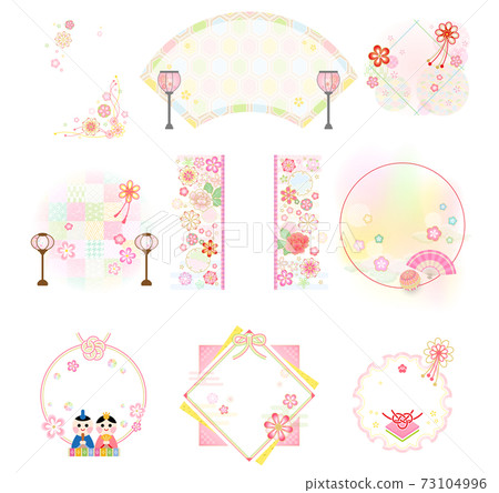 Hina Matsuri日式邊框標題（無字符） 73104996