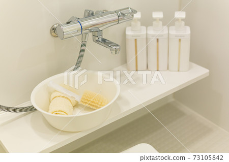 Image of clean bathroom in a newly built condominium Image of clean bathroom in a newly built condominium 73105842