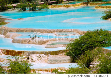 Sichuan, China, Huanglong Scenic Area, Trapezoid Stage, Wucai Pond 73106661