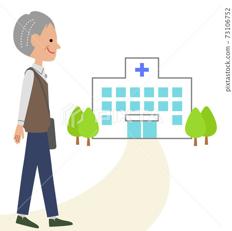 Senior man going to the hospital 73106752