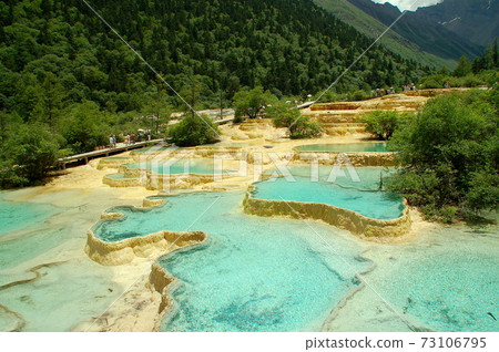 Yushui Pond in Huanglong Scenic Area, Sichuan Province, China 73106795