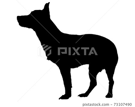 Standing dog silhouette_5 73107490
