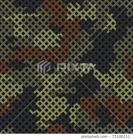 Seamless vector pattern for army fabric and design. Modern spotted forest print 73108231