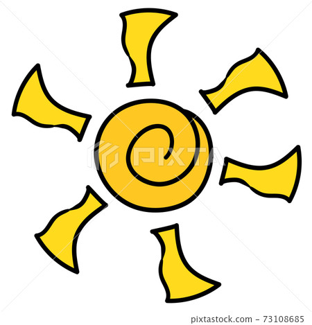 kawaii sun, doodle icon image 73108685