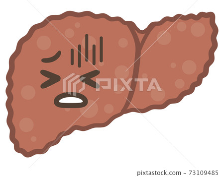 慢性肝炎的痛苦表情插圖 73109485