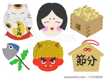 Setsubun illustration set Setsubun illustration set 73109609