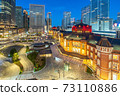 Tokyo skyline with landmark building in Tokyo, Japan 73110886