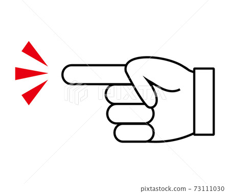 Vector illustration of finger index finger - Stock Illustration