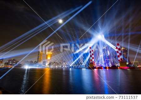 [Kaohsiung Harbor Night View of Taiwan Kaohsiung Harbor Ocean Pop Music Center] 73111537